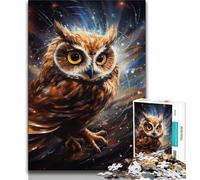 1000 Piece Jigsaw Puzzle for Adults Teens Galaxy Owl 1000 Pieces for Adults,Challenging Game Gifts for Is Ideal As A Gift for The Whole Family 38x26cm