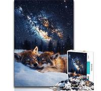 1000 Piece Jigsaw Puzzle for Adults Teens Galaxy Wolf 1000 Piece Jigsaw,Challenging Family Activity Games DIY Toy for Home Wall Decor Gifts (size 75x50cm)
