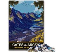 1000 Piece Jigsaw Puzzle for Adults Teens Gates of The Arctic Jigsaw,Family Entertainment Toys with Matching Poster And Trivia Sheet (50x75cm)