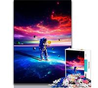 1000 Piece Jigsaw Puzzle for Adults Teens Giant Astronaut And Planet 1000 Piece Jigsaw,is Ideal As Gifts for The Whole Family Suitable for And 14 (size 75x50cm)