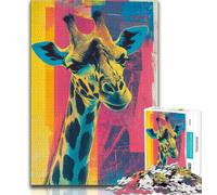 1000 Piece Jigsaw Puzzle for Adults Teens Giraffe Art,Educational Games Home Decoration for Is Ideal As A Gift for The Whole Family 38x52cm