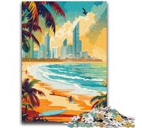1000 Piece Jigsaw Puzzle for Adults Teens Gold Coast Paradise for 14+ Difficult to Complete But Fun And Humorous Birthday Gift (size 50x70cm)