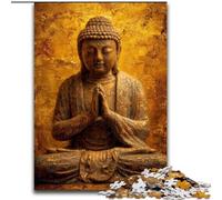 1000 Piece Jigsaw Puzzle for Adults Teens Golden Buddha,Help The Brain Exercise Addictive Toys to Cultivate Patience Wall Decoration 50x75cm