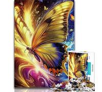 1000 Piece Jigsaw Puzzle for Adults Teens Golden Butterfly 1000 Pieces for Adults,Birthday Present, Gifts, Wall Art for Ages 14+ (size 75x50cm)