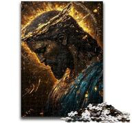 1000 Piece Jigsaw Puzzle for Adults Teens Golden Fantasy Jesus Adult Puzzles,Challenging Game Gifts for Is Ideal As A Gift for The Whole Family (75x50cm)