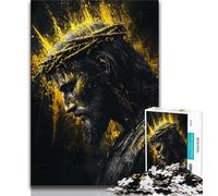 1000 Piece Jigsaw Puzzle for Adults Teens Golden Jesus,Challenging Game And Family Play Educational Game for Birthday,Chrismas (75x50cm)