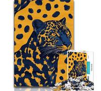 1000 Piece Jigsaw Puzzle for Adults Teens Golden Leopard,Help The Brain Exercise Addictive Toys to Cultivate Patience Perfect Decoration (38x26cm)