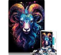 1000 Piece Jigsaw Puzzle for Adults Teens Graffiti Art Goat Adult Jigsaw,for Educational Game Challenge Toy Birthday Present, Gifts, Wall Art 26x38cm