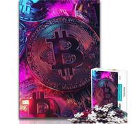 1000 Piece Jigsaw Puzzle for Adults Teens Graffiti Bitcoin Jigsaw,Educational Games Home Decoration Birthday Present, Gifts, Wall Art 38x26cm