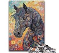 1000 Piece Jigsaw Puzzle for Adults Teens Graffiti Horse Challenging To Complete But Fun And Humorous Unique Birthday And Gifts 50x75cm