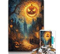 1000 Piece Jigsaw Puzzle for Adults Teens Halloween Skeleton Landscape,Help The Brain Exercise Addictive Toys to Cultivate Patience Perfect Decoration (38x26cm)