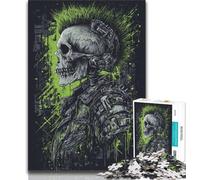 1000 Piece Jigsaw Puzzle for Adults Teens Heavy Metal Skull 1000 Piece Jigsaw,Challenging Family Activity Games DIY Toy for Home Wall Decor Gifts (size 75x50cm)