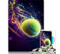 1000 Piece Jigsaw Puzzle for Adults Teens Hitting A Tennis Ball Jigsaw,Staycation Kill Time with Fully Interlocking Randomly Shaped Pieces 75x50cm