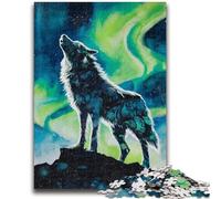 1000 Piece Jigsaw Puzzle for Adults Teens Howling Wolf Puzzles,Staycation Kill Time with Fully Interlocking Randomly Shaped Pieces (75x50cm)