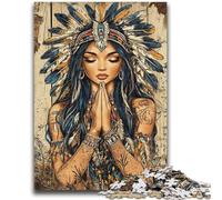 1000 Piece Jigsaw Puzzle for Adults Teens Indian Princess Artistic Wall Decor & Birthday Gift Idea for Friends, Home Office 26X38CM