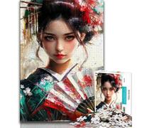 1000 Piece Jigsaw Puzzle for Adults Teens Japanese Geisha 1000 Piece Jigsaw,Stress Reliever Difficult Challenge Secret Santa Gifts 75x50cm