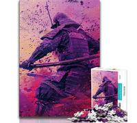 1000 Piece Jigsaw Puzzle for Adults Teens Japanese Neon Ninja,Help The Brain Exercise Addictive Toys to Cultivate Patience Perfect Decoration (38x26cm)