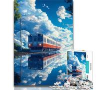 1000 Piece Jigsaw Puzzle for Adults Teens Japanese Trains,Educational Games Home Decoration for Is Ideal As A Gift for The Whole Family 38x26cm