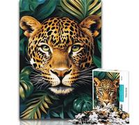 1000 Piece Jigsaw Puzzle for Adults Teens Jungle Cheetah,Challenging Game And Family Play Educational Game for Birthday,Chrismas 38X26CM