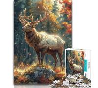 1000 Piece Jigsaw Puzzle for Adults Teens Jungle Deer,Help The Brain Exercise Addictive Toys to Cultivate Patience Wall Decoration (75x50cm)