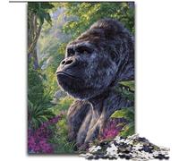 1000 Piece Jigsaw Puzzle for Adults Teens Jungle Gorilla, Family Activity Unique Home Decor And Gifts for Ages 14+ (Size50x75cm)