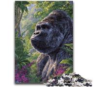 1000 Piece Jigsaw Puzzle for Adults Teens Jungle Gorilla for And 14 Years And over Impossible Game Christmas Birthday Gift 50x75cm
