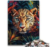 1000 Piece Jigsaw Puzzle for Adults Teens Jungle Leopard Adult Jigsaw,for Educational Game Challenge Toy Birthday Present, Gifts, Wall Art (75x50cm)