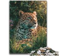 1000 Piece Jigsaw Puzzle for Adults Teens Jungle Leopard for And 14 Years And over Impossible Game Christmas Birthday Gift 26x38cm
