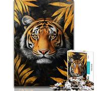 1000 Piece Jigsaw Puzzle for Adults Teens Jungle Tiger Jigsaw,Educational Games Home Decoration Birthday Present, Gifts, Wall Art 75x50cm