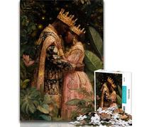 1000 Piece Jigsaw Puzzle for Adults Teens King And Queen,Help The Brain Exercise Addictive Toys to Cultivate Patience Wall Decoration 38x26cm