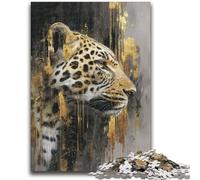 1000 Piece Jigsaw Puzzle for Adults Teens Leopard Art 1000 Piece Jigsaw,Family Game Stress Reliever Difficult Challenge Suitable for Couples (38x26cm)