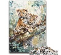 1000 Piece Jigsaw Puzzle for Adults Teens Leopard on The Tree Vibrant And Unique Design Relaxing & Challenging Puzzle Experience 50x75cm