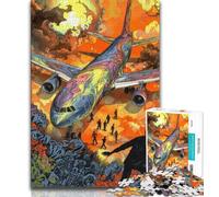 1000 Piece Jigsaw Puzzle for Adults Teens Lost Plane Jigsaw,Educational Games Home Decoration Birthday Present, Gifts, Wall Art 38x26cm