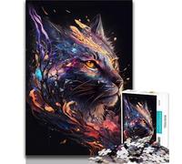 1000 Piece Jigsaw Puzzle for Adults Teens Lynx Jigsaw,Family Entertainment Toys with Matching Poster And Trivia Sheet 38x26cm