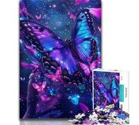 1000 Piece Jigsaw Puzzle for Adults Teens Magic Butterfly Adult Jigsaw,Artistic Wall Decor & Birthday Gift Idea for Friends, Home Office (size 38x26cm)