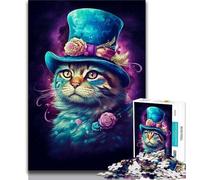 1000 Piece Jigsaw Puzzle for Adults Teens Magic Cat Adult Jigsaw,for Educational Game Challenge Toy Birthday Present, Gifts, Wall Art 26x38cm