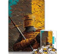1000 Piece Jigsaw Puzzle for Adults Teens Majestic Knight,Help The Brain Exercise Addictive Toys to Cultivate Patience Perfect Decoration (38x26cm)