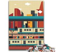 1000 Piece Jigsaw Puzzle for Adults Teens Metro Cityscape Vibrant And Unique Design Relaxing & Challenging Puzzle Experience (size 38x52cm)
