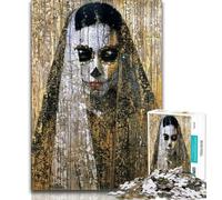 1000 Piece Jigsaw Puzzle for Adults Teens Mexican Style Skull 1000 Pieces for Adults,Educational Games Home Decoration Suitable for Desktop Decoration (size 38x26cm)