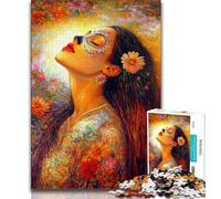 1000 Piece Jigsaw Puzzle for Adults Teens Mexican Style Skull,Toys Educational Games Stress Relieving Unique Home Decor And Gifts (75x50cm)