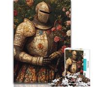 1000 Piece Jigsaw Puzzle for Adults Teens Mighty Medieval Knight 1000 Piece Puzzle,Quiz Game Wall Decoration Unique Birthday And Xmas Gifts 38x26cm