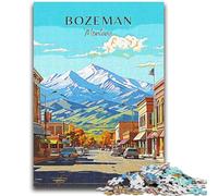 1000 Piece Jigsaw Puzzle for Adults Teens Montana Bozeman Travel Vibrant And Unique Design Relaxing & Challenging Puzzle Experience (size 38x26cm)