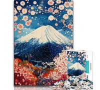 1000 Piece Jigsaw Puzzle for Adults Teens Mount Fuji, Japan 1000 Pieces for Adults,Educational Games Home Decoration Suitable for Desktop Decoration (size 38x26cm)