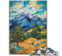 1000 Piece Jigsaw Puzzle for Adults Teens Mountain Painting by Van Gogh Educational Family Game Is Ideal As Gifts for The Whole Family for 14+ 50x75cm