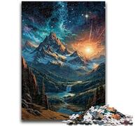 1000 Piece Jigsaw Puzzle for Adults Teens Mountains Under The Night Sky Adult Jigsaw,Challenging Family Activity Games DIY Toy for Home Wall Decor Gifts (50x75cm)