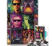 1000 Piece Jigsaw Puzzle for Adults Teens Movie Poster Collage Jigsaw,Family Entertainment Toys with Matching Poster And Trivia Sheet 75x50cm