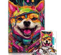 1000 Piece Jigsaw Puzzle for Adults Teens Mutant Corgi,Help The Brain Exercise Addictive Toys to Cultivate Patience Wall Decoration (75x50cm)