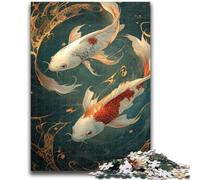 1000 Piece Jigsaw Puzzle for Adults Teens Mysterious Koi 1000 Piece Puzzle,Fun Games Every Piece Is Unique - Challenging Family Fun Game (26x38cm)