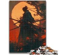 1000 Piece Jigsaw Puzzle for Adults Teens Mysterious Ninja Samurai Challenging To Complete But Fun And Humorous Educational Game for Birthday 26x38cm