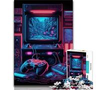 1000 Piece Jigsaw Puzzle for Adults Teens Neon Game 1000 Piece Jigsaw,is Ideal As Gifts for The Whole Family Suitable for And 14 (size 38x26cm)